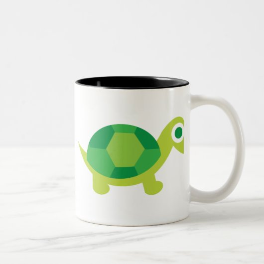 Schattig Turtle Animal-thema keukengerei Tweekleurige Koffiemok (Rechts)