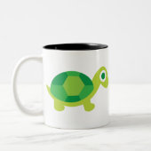 Schattig Turtle Animal-thema keukengerei Tweekleurige Koffiemok (Links)