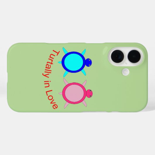 Schattig Turtle Koppel Case-Mate iPhone Case (Achterkant (horizontaal))