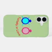 Schattig Turtle Koppel iPhone 16 Hoesje (Achterkant horizontaal)