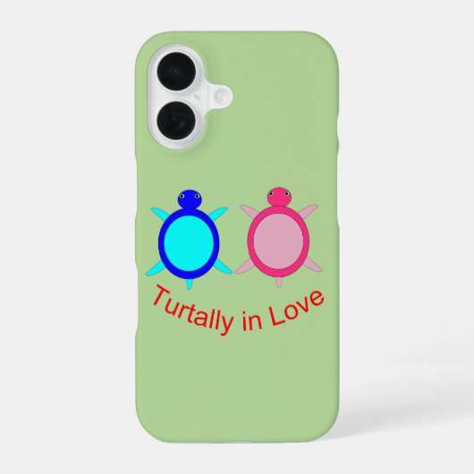 Schattig Turtle Koppel iPhone 16 Hoesje (Achterkant)