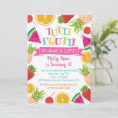 Schattig Tutti Frutti Waterverf Fruits Verjaardags Kaart (Staand voorkant)