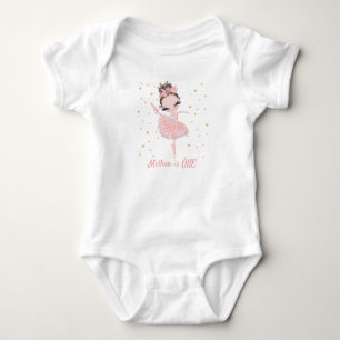 Schattig Tutu Ballerina Meisje Eerste Verjaardag Romper