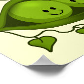 Schattig twee erwten in een peul poster (Hoek)