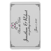 Schattig Twee Grooms Kussen Gay Bruiloft Save the  Magneet (Verticaal)