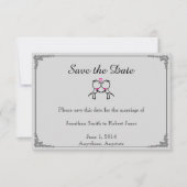 Schattig Twee Grooms Kussen Gay Bruiloft Save the  Save The Date (Voorkant)