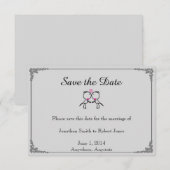 Schattig Twee Grooms Kussen Gay Bruiloft Save the  Save The Date (Voorkant / Achterkant)