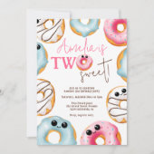 Schattig Twee lieve schattige donuts 2e verjaardag Kaart (Voorkant)