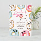 Schattig Twee lieve schattige donuts 2e verjaardag Kaart (Staand voorkant)