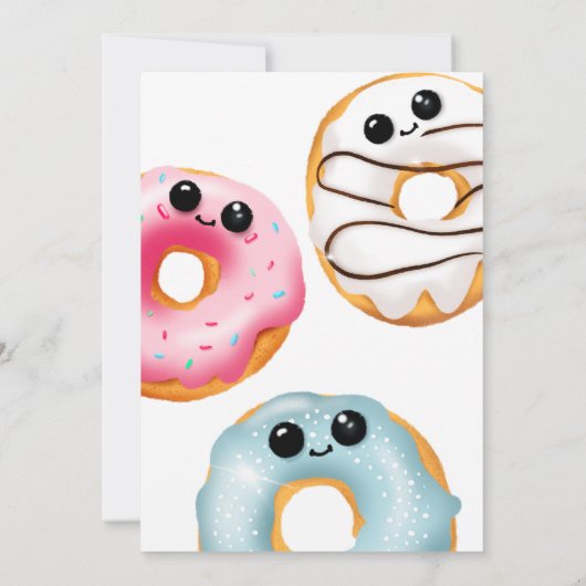 Schattig Twee lieve schattige donuts 2e verjaardag Kaart (Achterkant)