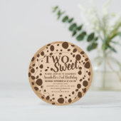 Schattig Twee Sweet Cookie Kinder Tweede Verjaarda Kaart (Staand voorkant)