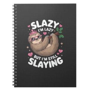 Schattig Tween Meisje Grappig Dier Luiaard Slay Me Notitieboek