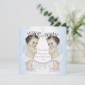 Schattig Twin Girl Baby shower Kaart (Staand voorkant)