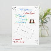 Schattig Twooly Verbazingwekkend Dank u Cadeau Kaa Kaart (Staand voorkant)