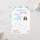 Schattig Twooly Verbazingwekkend Dank u Cadeau Kaa Kaart (Voorkant / Achterkant in situ)