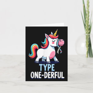 Schattig Type 1 Diabetes Bewustzijn T1d Type Eén-d Kaart