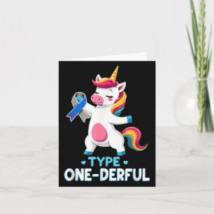 Schattig Type 1 Diabetes Bewustzijn T1d Type Eén-d Kaart