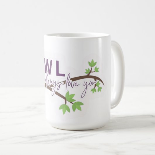 Schattig uilenontwerp koffiemok (Voorkant rechts)