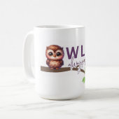 Schattig uilenontwerp koffiemok (Voorkant links)