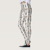 Schattig Uilenpatroon Op Wit Leggings (Links)