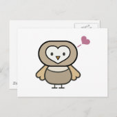 schattig uiltje briefkaart (Voorkant / Achterkant)