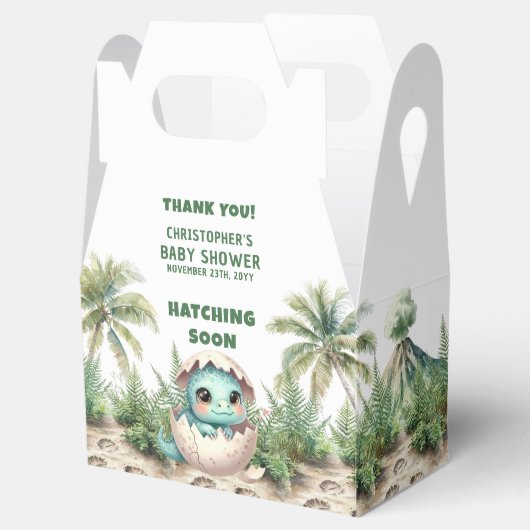 Schattig Uitkomen Binnenkort Dino Baby Favoriet Bo Bedankdoosjes (Geopend)