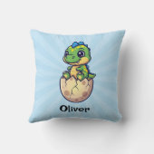 Schattig Uitkomend Baby Dinosaur Kussen (Achterkant)