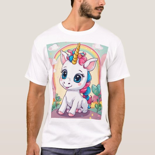 Schattig Unicorn Baby T-shirt: magisch comfort voo T-shirt (Voorkant)