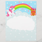 schattig unicorn Flyer (Achterkant)