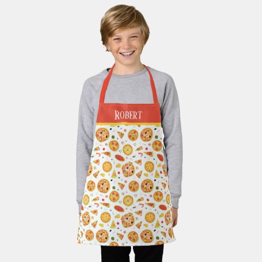 schattig unisex kinder bakpizza schort (Gedragen)