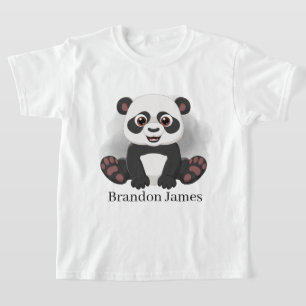 schattig unisex kinder noemen panda beer t-shirt