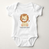 schattig unisex lion voegt tekst toe romper (Voorkant)
