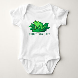 schattig unisex toekomstig kikkerliefje voegt teks romper
