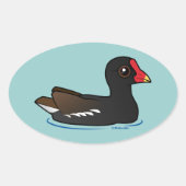 Schattig Vaak Gallinule Ovale Sticker (Voorkant)