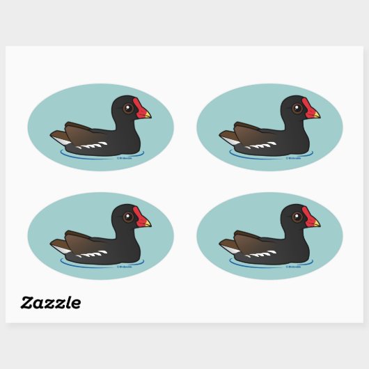 Schattig Vaak Gallinule Ovale Sticker (Vel)