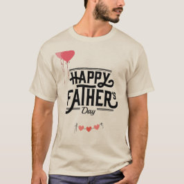 Schattig Vaderdag Citaat Grafische Harten Hangen T-shirt