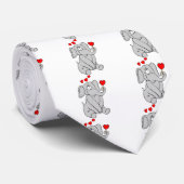 Schattig Valentijn Elephant Character Stropdas (Opgerold)