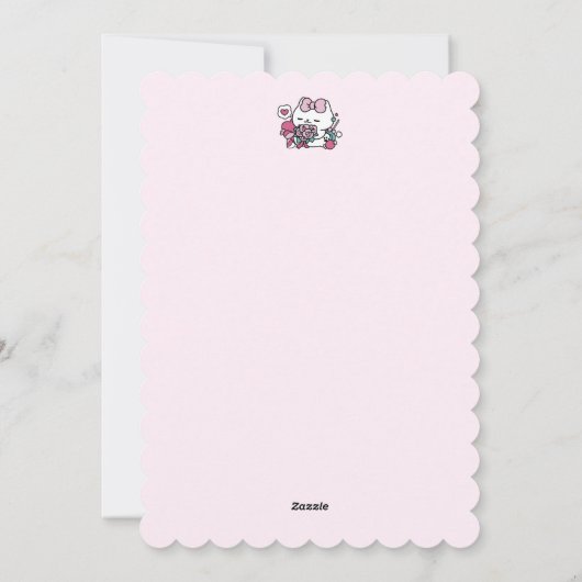 Schattig Valentijnscatdesign – Voel de Liefde Feestdagenkaart (Achterkant)