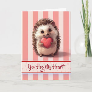 Schattig Valentijnsdag Egeltje Jij Versteelt Mijn Kaart
