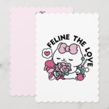 Schattig Valentijnsdag Kat Design – Kattenliefde