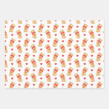 Schattig Valentijnsverpakkings papier | Teddydbeer