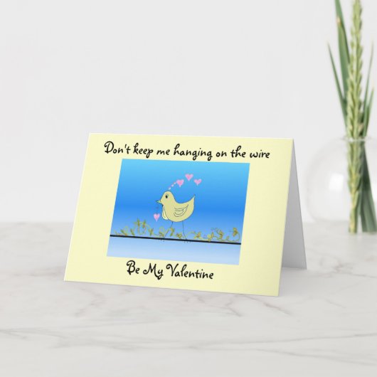 Schattig Valentijnsvogeltje Feestdagen Kaart (Voorkant)