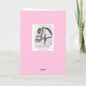 Schattig Van De Paard In Dekent Moederdag Kaart (Achterkant)
