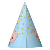 Schattig varken & confetti feesthoedjes (Achterkant)
