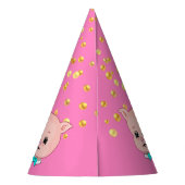 Schattig varken & confetti feesthoedjes (Achterkant)