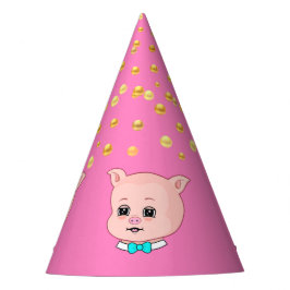 Schattig varken & confetti feesthoedjes