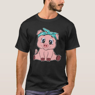 Schattig varken hoofddoek klein varken t-shirt