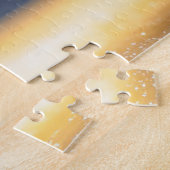 Schattig varken in een gebreid pak in de winter legpuzzel (Zijkant)