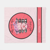 schattig varken liefhebbers voeg naam Fleece Deken (Voorkant (Horizontaal))