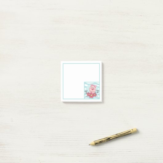 Schattig varken post-it® notes (Op bureau)